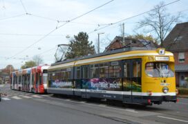 Am 04. November 2015 verschleppte GT6 626 noch den am Badezentrum entgleisten FOC 671 bis zur Endhaltestelle Elfrather Mühle. Es müsste eines der letzten Einsätze in dieser Form gewesen sein. 
FOTO: S. RITTERS