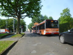 Für die Straßenbahnen der Linien 042 und 043 verkehrten Ersatzbusse.